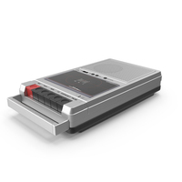 QFX RETRO 39 Shoebox Tape Recorder Silver PNG & PSD Images
