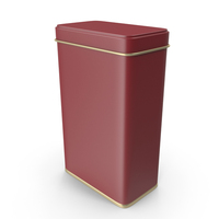 Maroon Rectangular Tin Container PNG & PSD Images