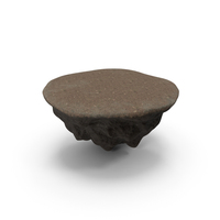Round Soil Ground Cross Section with Grass Fur PNG & PSD Images