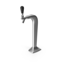 Single Tap Chrome Draft Beer Kegerator Tower PNG & PSD Images