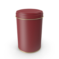 Maroon Round Tin Container PNG & PSD Images