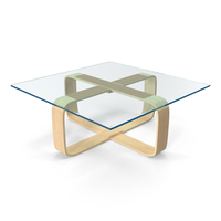 Table Modern Ash Wood Glass PNG & PSD Images
