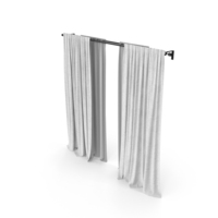 White Curtains with Tulle PNG & PSD Images