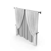 White Curtains with Tulle PNG & PSD Images