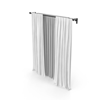 White Curtains with Tulle PNG & PSD Images