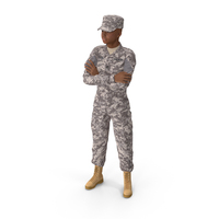 Black Female Soldier Military ACU Uniform Fur PNG & PSD Images