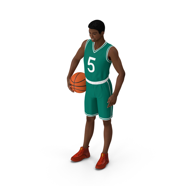Teenager Basketball Player Standing Pose PNG & PSD Images
