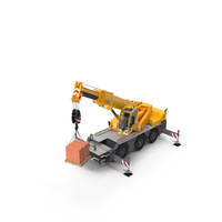 Mobile Crane Liebherr With Bricks PNG & PSD Images