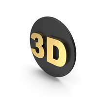 Circular Gold 3D Icon PNG & PSD Images