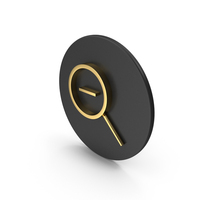 Icon Magnifying Gold PNG & PSD Images