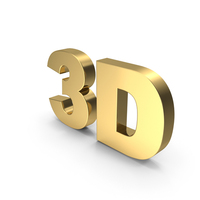 Golden 3D Symbol PNG & PSD Images