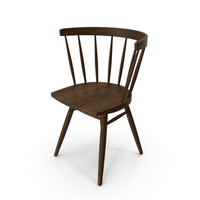 DWR_Nakashima Straight-Backed Chair PNG & PSD Images