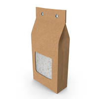 Kraft Paper Bag with White Rice PNG & PSD Images