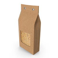 Kraft Paper Bag with Yellow Split Peas PNG & PSD Images