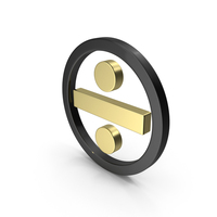 Circular Gold & Black Division Sign PNG & PSD Images