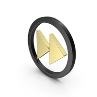 Circular Black & Gold Fast Forward Icon PNG & PSD Images