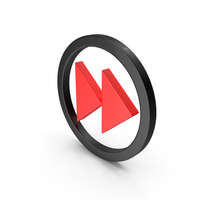 Circular Red & Black Fast Forward Symbol PNG & PSD Images