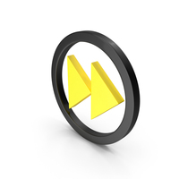 Yellow & Black Circular Fast Forward Icon PNG & PSD Images