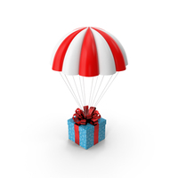 Parachute With Gift Box PNG & PSD Images