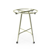 Round Clothing Rack with Wheels PNG & PSD Images