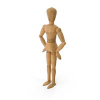 Wooden Dummy Toy Neutral Pose PNG & PSD Images