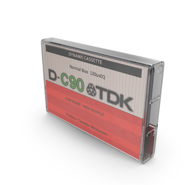 TDK D90 Cassette Tape with Box PNG & PSD Images