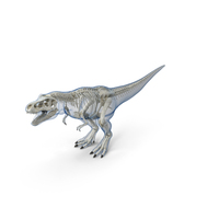 Tyrannosaurus Rex Skeleton with Skin PNG & PSD Images