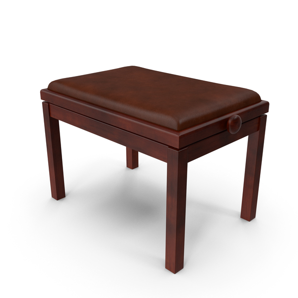 Upholstered Top Piano Bench Brown PNG & PSD Images