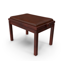 Upholstered Top Piano Bench Brown PNG & PSD Images