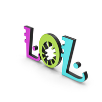 Colorful LOL Word PNG & PSD Images