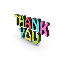 Colorful Thank You Phrase PNG & PSD Images