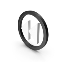 Circular Black & White Rewind Icon PNG & PSD Images