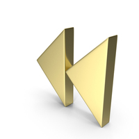 Gold Rewind Icon PNG & PSD Images