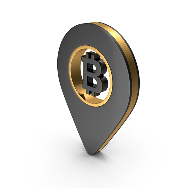 Gold Black Bitcoin Location Symbol PNG Images PSDs for