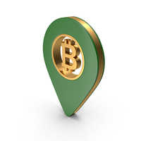 Gold & Green Location Symbol PNG & PSD Images