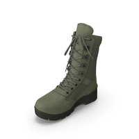 Single Green Army Boot PNG & PSD Images