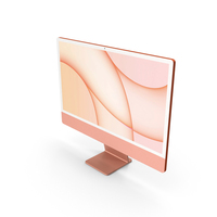 Apple iMac 2021 Orange PNG & PSD Images