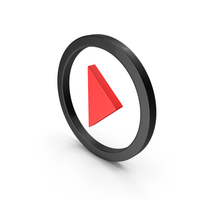 Red & Black Circular Play Button Symbol PNG & PSD Images
