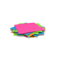 Stack Of Colorful Sticky Notes PNG & PSD Images