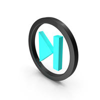 Black & Blue Circular Play Next Track Icon PNG & PSD Images