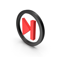 Black & Red Circular Play Next Track Icon PNG & PSD Images