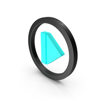 Blue & Black Circular Resume Button Icon PNG & PSD Images
