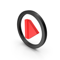 Red & Black Circular Resume Button Icon PNG & PSD Images