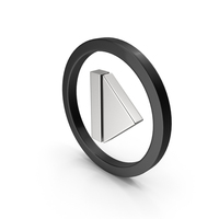 Silver & Black Circular Resume Button Icon PNG & PSD Images