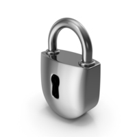 Full Silver Cartoon Padlock PNG & PSD Images