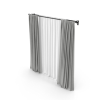 Curtains with Tulle PNG & PSD Images