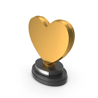 Gold Heart Trophy PNG & PSD Images