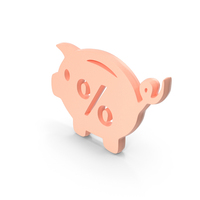 Piggy Bank Percent Symbol PNG & PSD Images