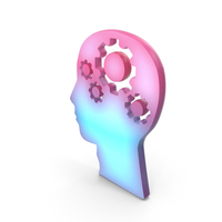 Colorful Thinking Head Symbol PNG & PSD Images