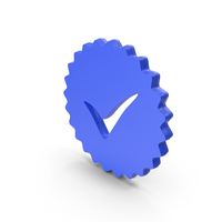 Blue Circular Tick Mark Symbol PNG & PSD Images